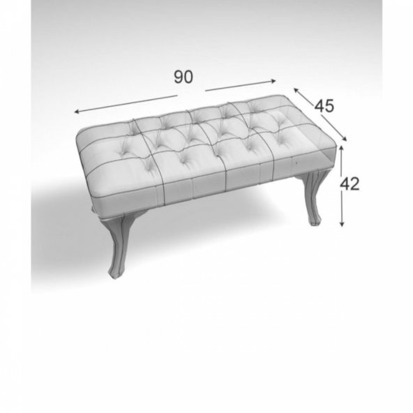 Kozan Puf & Benç 45*90-Pls Ayak Silenebilir Kumaş Kahve K1 - 3