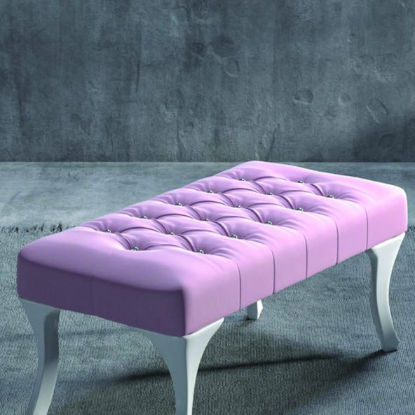Puffy Home Puf & Benç 45*90-Pls Ayak Silenebilir Kumaş Pembe K1