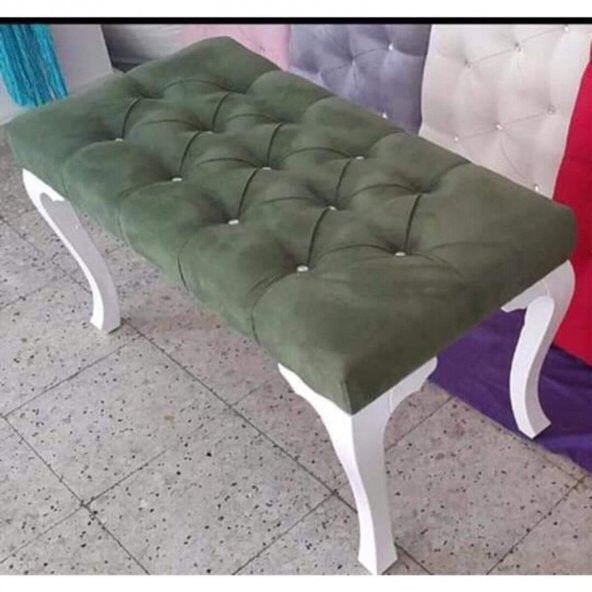Özmodaçeyiz Puf & Benç 45*90-Pls Ayak Silenebilir Kumaş Yeşil K1