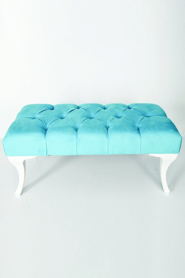 Puffy Home Puf & Benç 45*90-Pls Ayak Silenebilir Kumaş Turkuaz K1