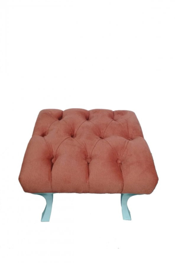 Crassıvy Home Puf & Benç 45*45-Pls Ayak Silenebilir Kumaş Turuncu K1 - 2