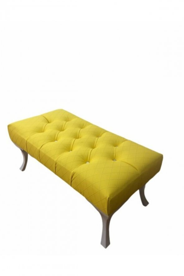 Ergüç Home Puf & Benç 45*90-Pls Ayak Silenebilir Kumaş Sarı K1