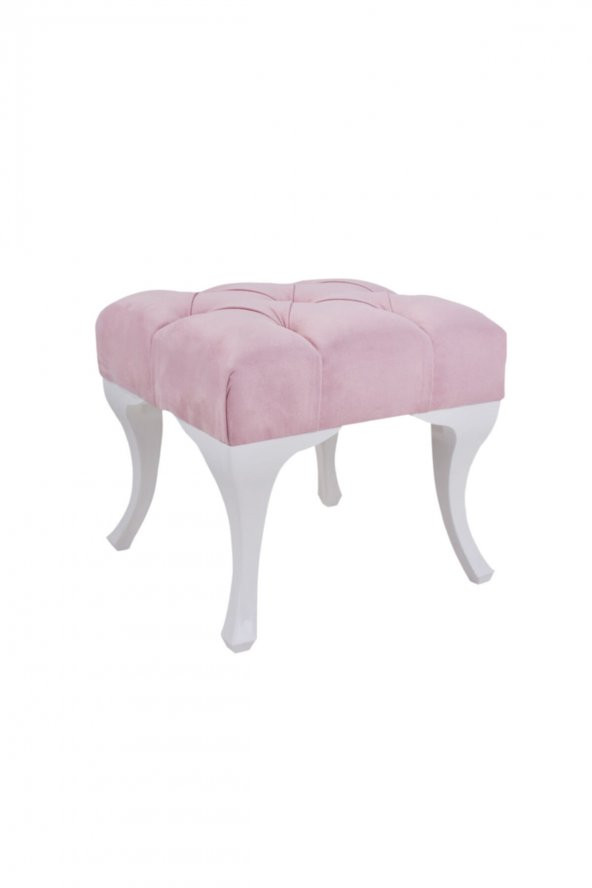 Kozan Puf & Benç 45*45-Pls Ayak Silenebilir Kumaş Pembe K1