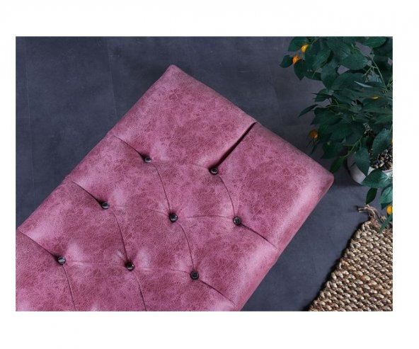 Ünüvar Konsept Puf & Benç 45X90-Pls Ayak Silenebilir Kumaş Krem K1 - 2