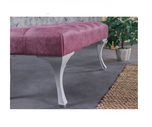 Ünüvar Konsept Puf & Benç 45X90-Pls Ayak Silenebilir Kumaş Krem K1 - 3