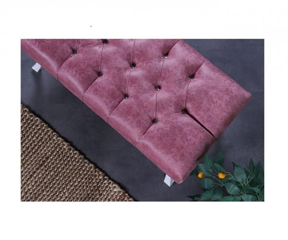 Ünüvar Konsept Puf & Benç 45X90-Pls Ayak Silenebilir Kumaş Krem K1 - 4