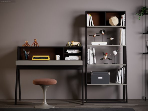 RENGARENK Canella  Kitaplık  k1 - Resim 3