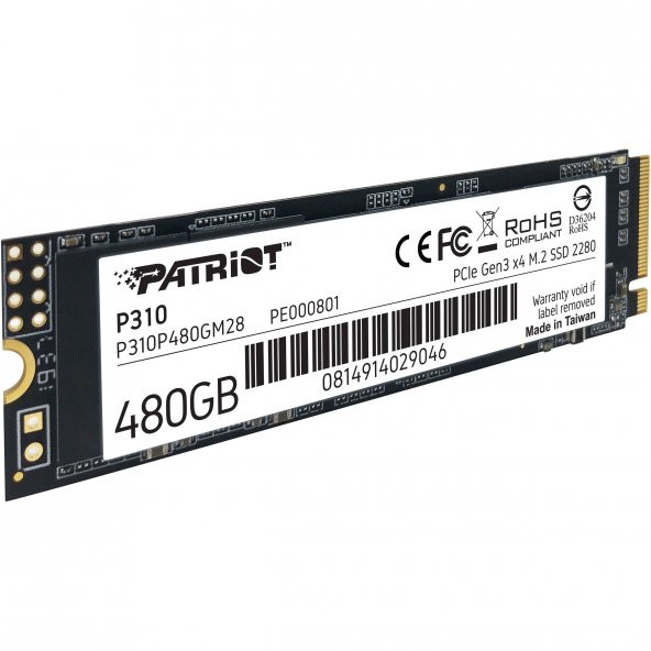PATRIOT SSD 480GB P310 VPN100 M.2 2280 PCIE 1700/1500 P310P480GM28