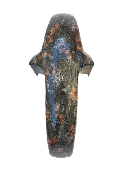 Ybr K Ön Çamurluk Karbon Kaplama Ebrili Kurukafa - Resim 6