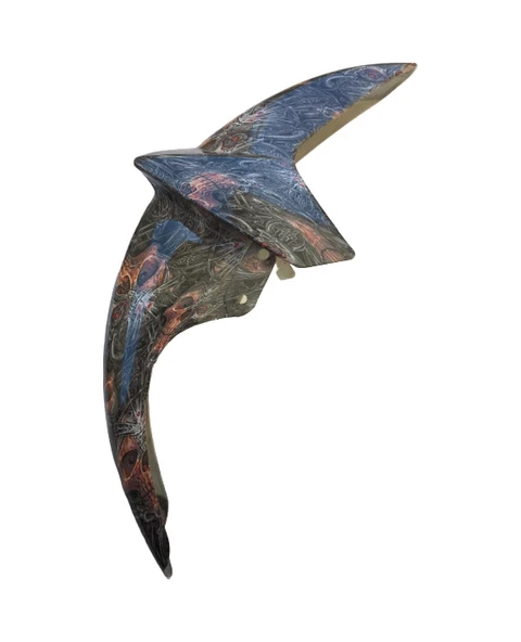 Ybr K Ön Çamurluk Karbon Kaplama Ebrili Kurukafa - Resim 2