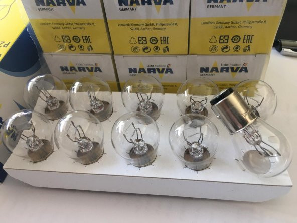 NARVA 12V 21/5W STANDART STOP AMPULU ŞAŞI TIRNAK 2 ADET - 3