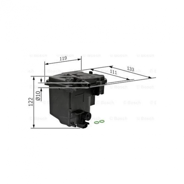 PSA PEUGEOT/CITREON 190195 190195 Mazot Fıltresı 206 207 307 308 407 Partner / C3 C4 / Fıesta Cb 180