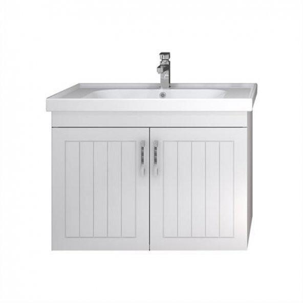 Turkuaz Frame Etajerli Lavabo 80x45 cm ve Lotus 80 Alt Modülü - 5
