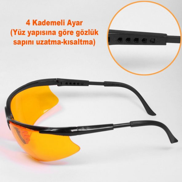 Bisiklet Güneş Gözlüğü Silikon Burunlu Bisikletçi Gözlük Sarı - 4