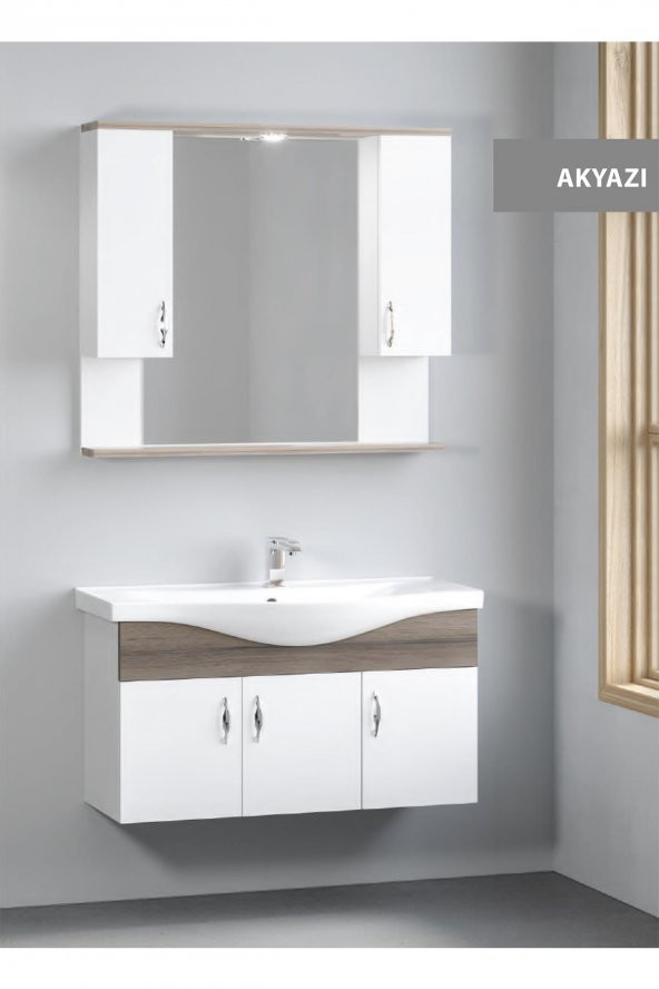 Denko Akyazı 100 cm MDF Banyo Dolabı Takımı
