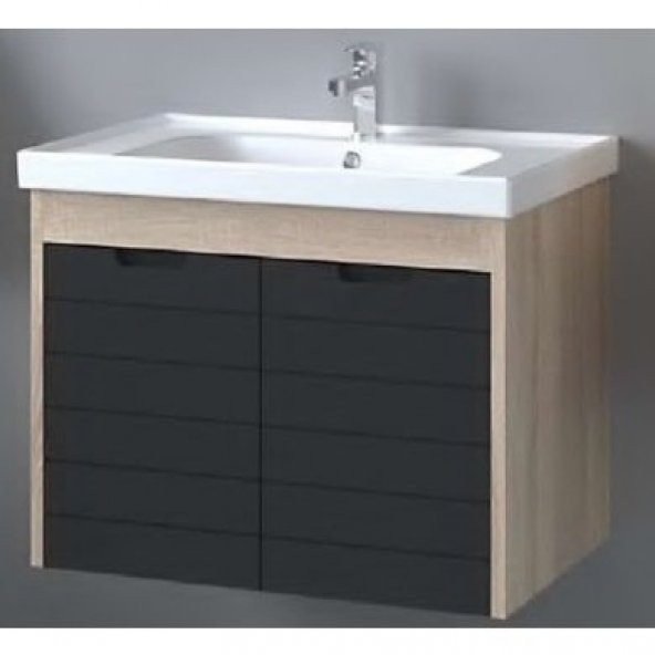 DENKO Mostar 90 cm Beyaz MDF Lake Banyo Dolabı Takımı - 3