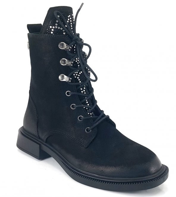 Venüs 2252602 Nubuk Deri Kadın Bot SİYAH