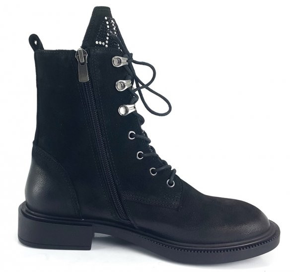 Venüs 2252602 Nubuk Deri Kadın Bot SİYAH - 2