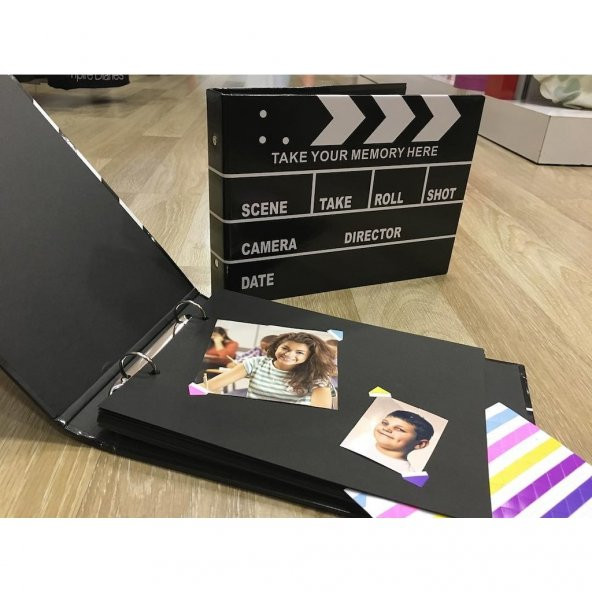 Klaket Tasarımlı Kendin Yap Fotoğraf Albümü Hediye Albümü