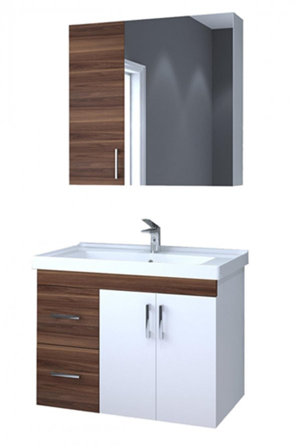 Denko Petra 85 cm MDF Banyo Dolabı Takımı