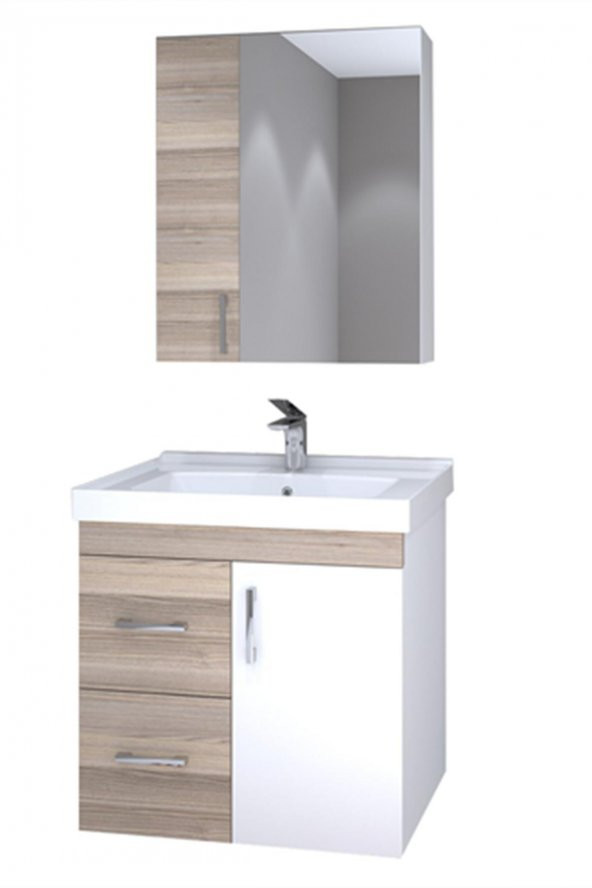 Denko Petra 65 cm MDF Banyo Dolabı Takımı