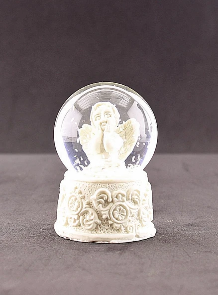 Dekoratif Mini Kanatlı Melek Kar Küresi 6 cm - 2