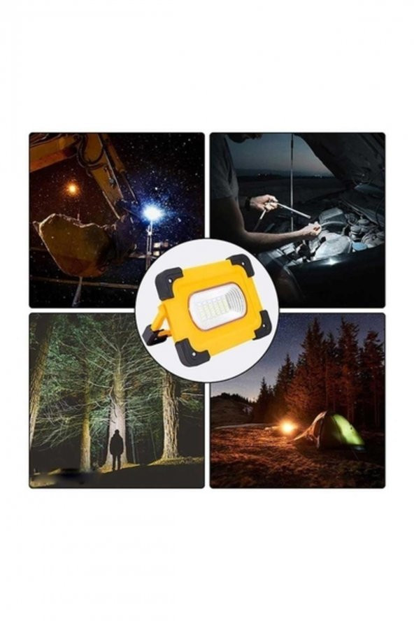 60 W GÜNEŞ ENERJİLİ SOLAR MİNİ PROJEKTÖR POWERBANK ÖZELLİKLİ - 3