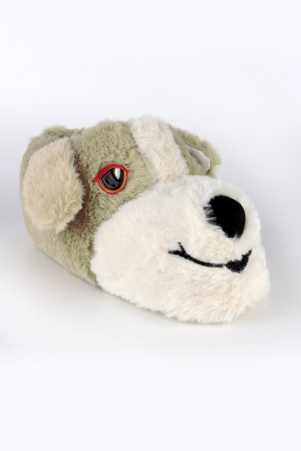 Köpekli Ev Botu Panduf Unisex Fibert Bej - 1