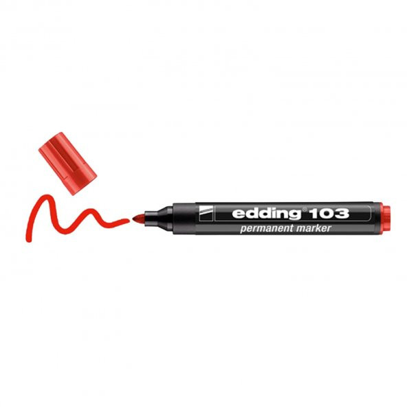 Kalıcı İşaretleyici Marker Kalem Metal Plastik Cam Kırmızı