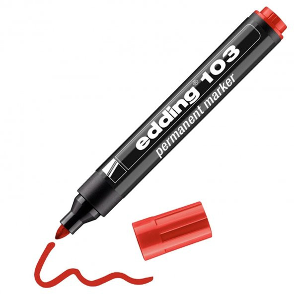 Kalıcı İşaretleyici Marker Kalem Metal Plastik Cam Kırmızı - 2