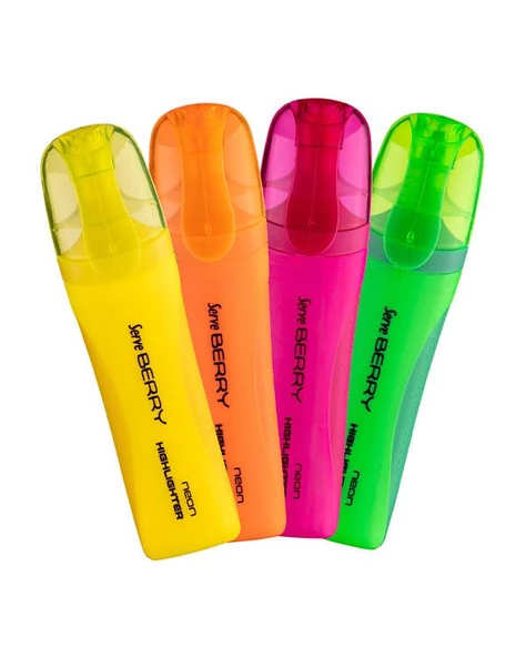 Serve Berry Neon Fosforlu Kalem 4lü - 2