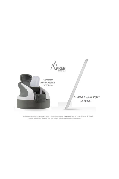 Laken Tritan Summit Şişe 0,45L - Granit LKTNS4G - 3