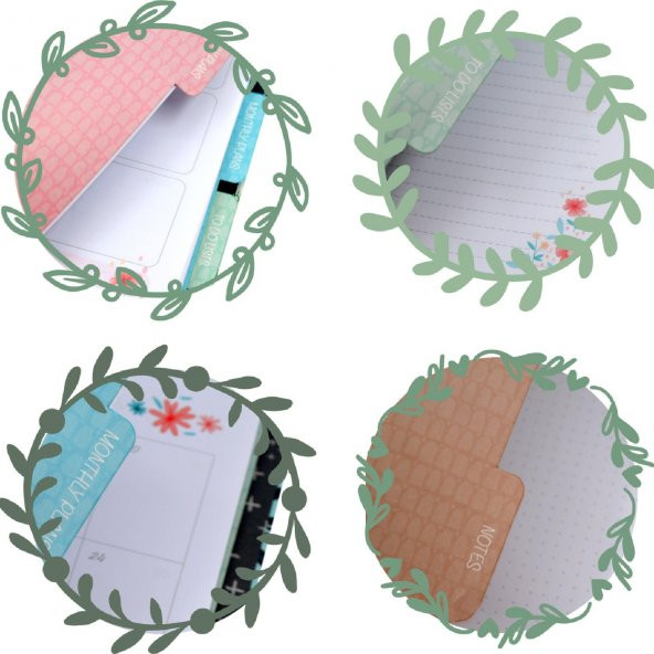 Gıpta Plan&Shine Spiralli Sert Kapak Defter Planner A5 120 Yaprak (5822) Model 3 - Resim 4