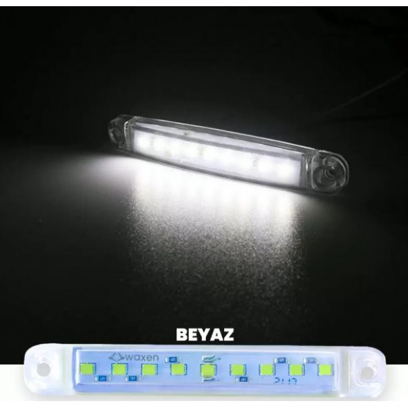 Beyaz Parmak Led 12/24 Volt Tavan Basamak Aydınlatma 9 ledli - 2