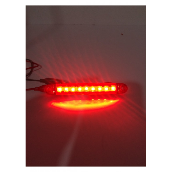 Kırmızı Parmak Led 12/24 Volt Tavan Basamak Aydınlatma 9 ledli - 2