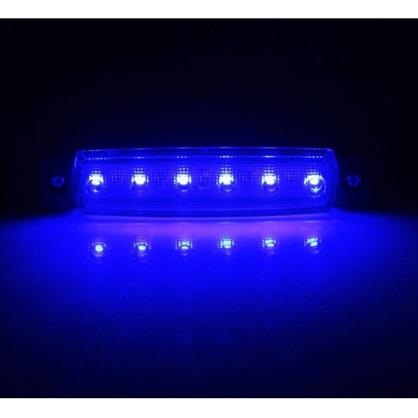 Mavi Parmak Led 12/24 Volt Tavan Basamak Aydınlatma 6 ledli