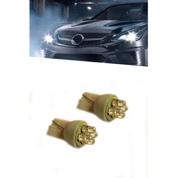 T10 Park Led Park Ampulü Beyaz Işık Plaka Tavan Ampul 4 LED