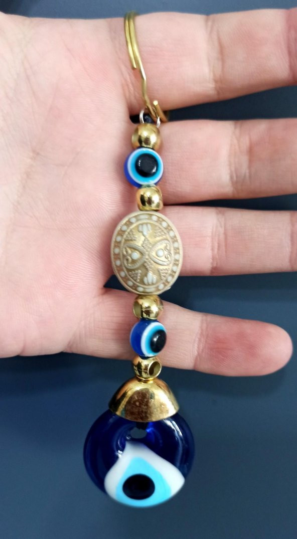 Cam Nazar Boncuklu Göz Modelli Anahtarlık - 2