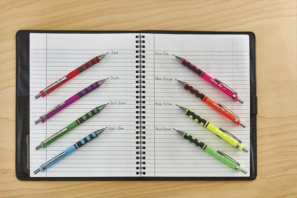 Rotring Tikky 0.7 Min Okul Seti Rotring Silgi Hediyeli Kalem Seti Rotring Sınav Seti Neon Pembe - 5