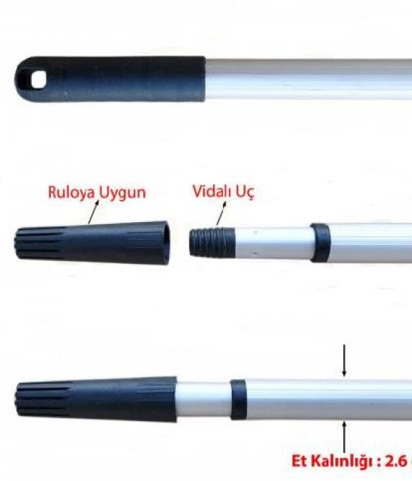 Rolart 100311 Teleskopik Metal Sırık Sap 2M - 2