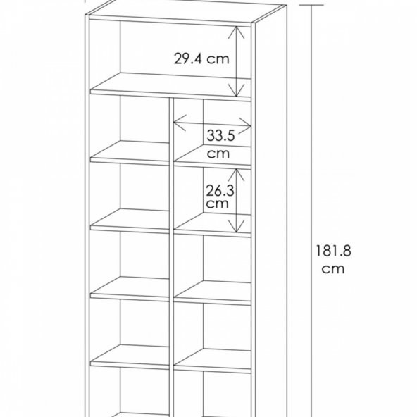 Ünüvar Konsept Vegas GarDört Kapaklı Askı Ve Raflı Gardrop - Resim 3