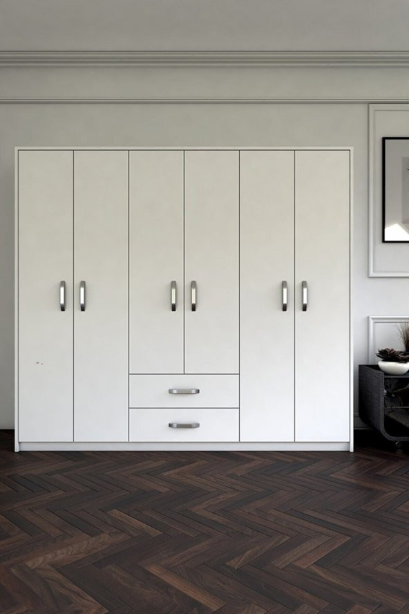 Polo 6 Kapı 2 Çekmeceli Gardrop ürün görseli