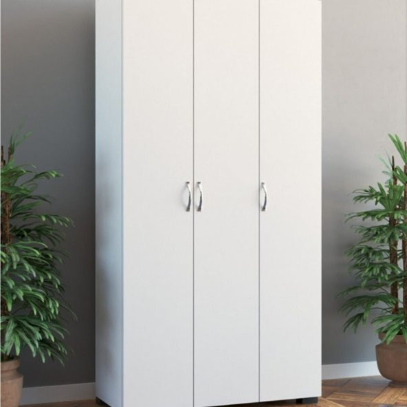 White 3 Kapılı Gardırop - Resim 2