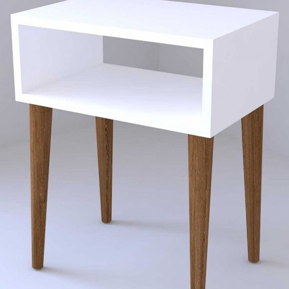 Ünüvar Konsept White Retro Başucu Komodin - Resim 3