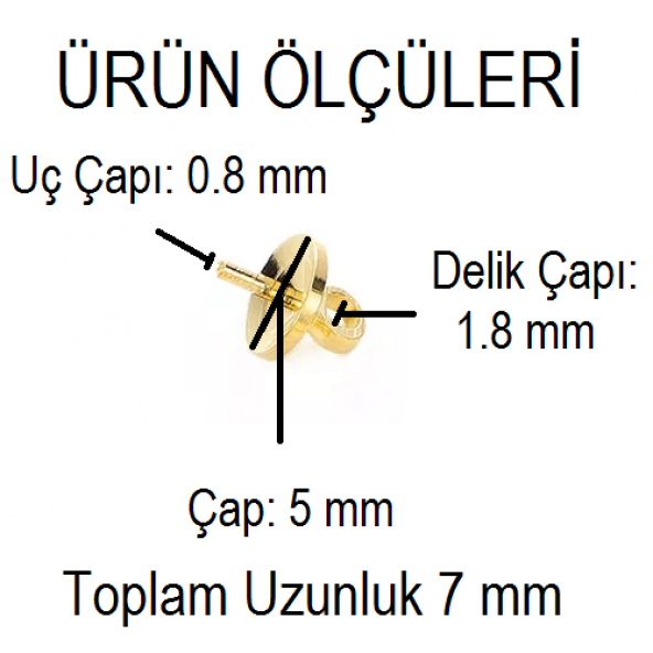 24 Adet 5 mm Altın Renk Kolye Emziği Boncuk Emziği Kolye Uç Aparatı Takı Malzemesi - 2