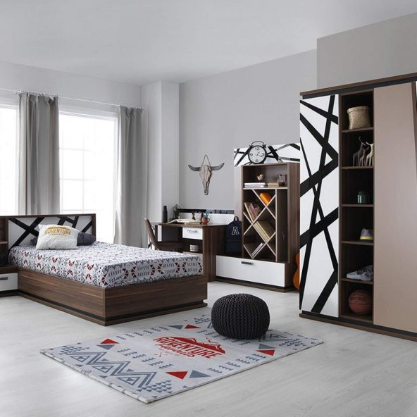 RENGARENK Next 3 Kapaklı  Gardrop - Resim 3