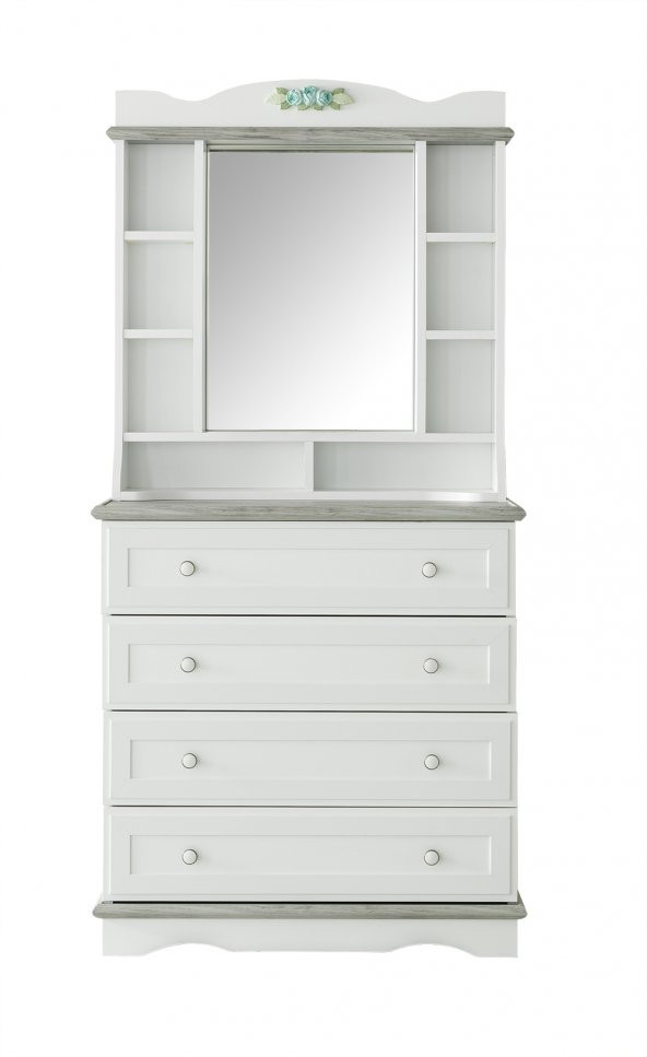 Ünüvar Konsept RENGARENK Angel Aynalı Alt Üst Modül Takım Şifonyer - Resim 2