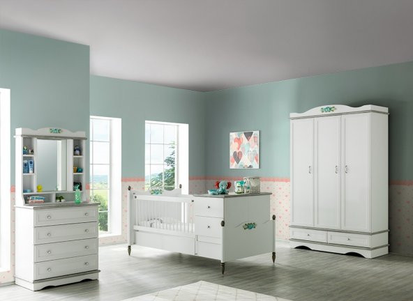 RENGARENK Angel Büyüyebilen Ve Asansörlü Beşik  k1 - Resim 4