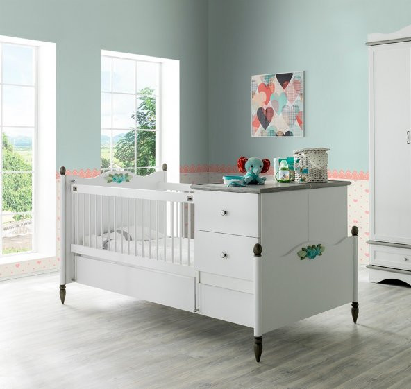 RENGARENK Angel Büyüyebilen Ve Asansörlü Beşik  k1 - Resim 5