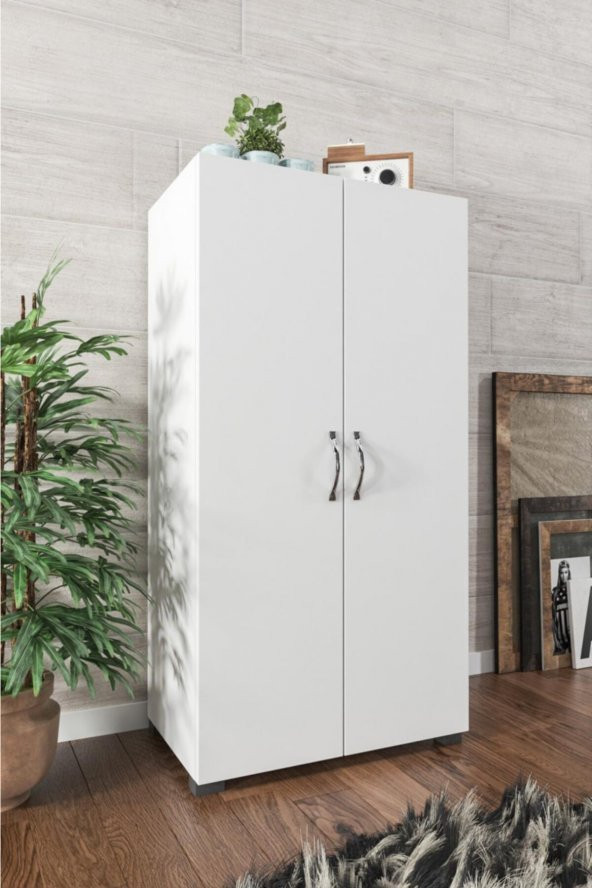 Çok Amaçlı Dolap 116 cm - Beyaz - 2